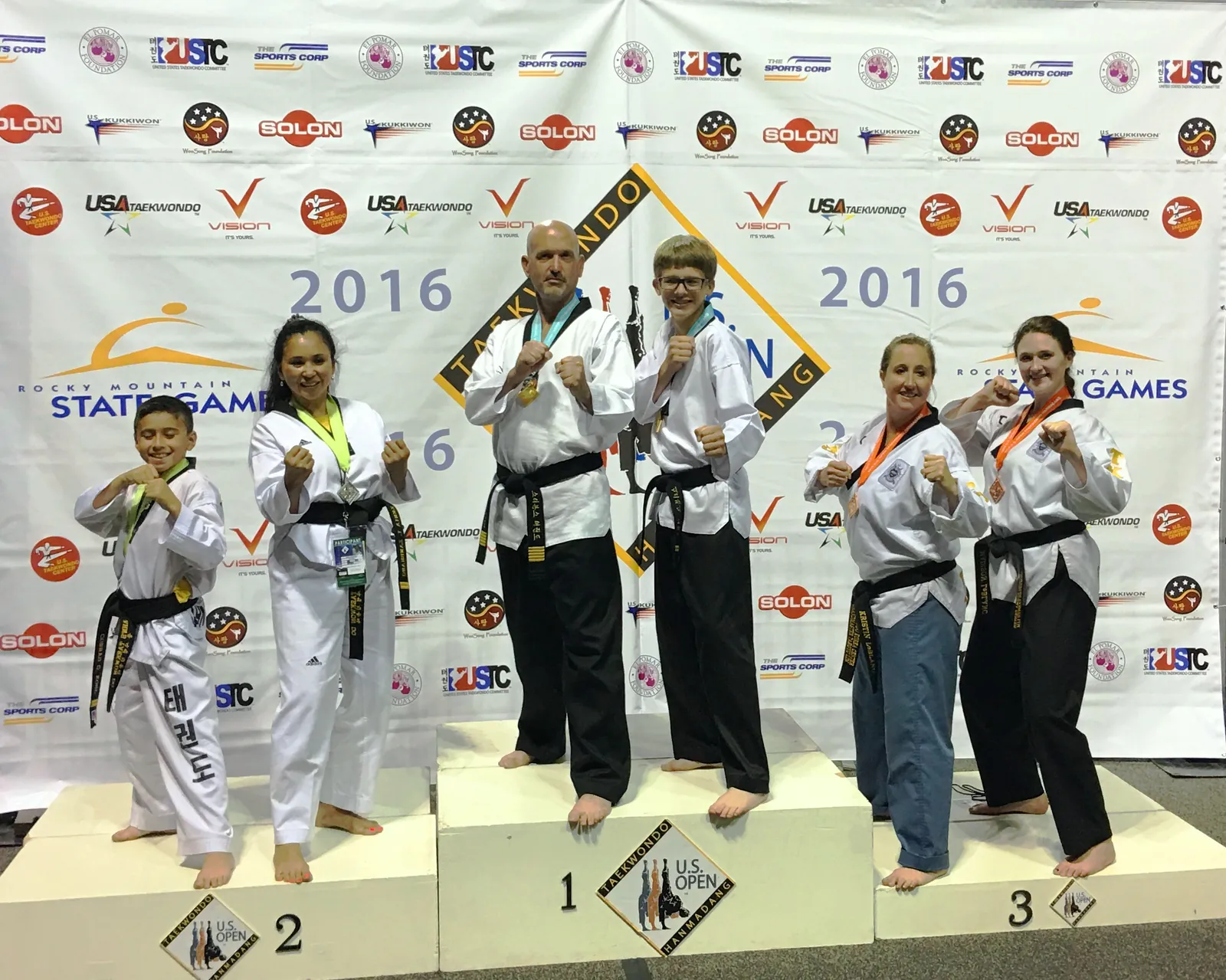 Medal podium at the 2016 Rocky Mountain State Games